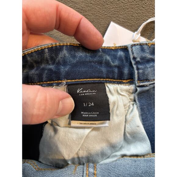 KanCan Distressed Denim Blue Jeans Size 1/24 New With Tags - Picture 6 of 12